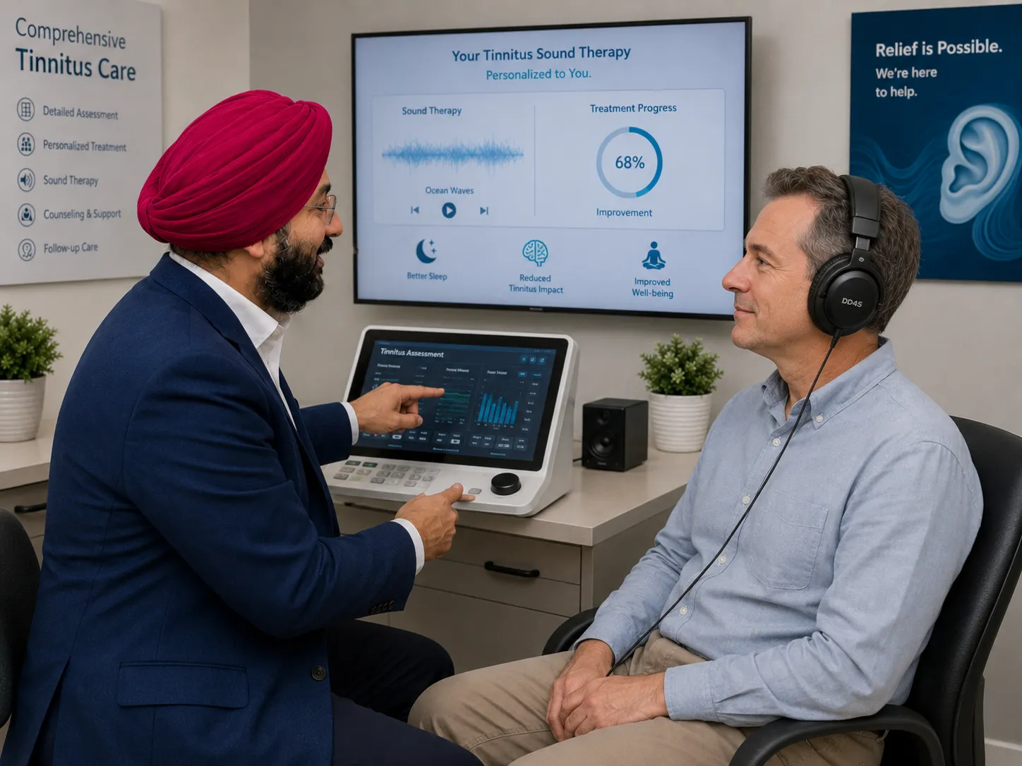 Audiology equipment and hearing support
