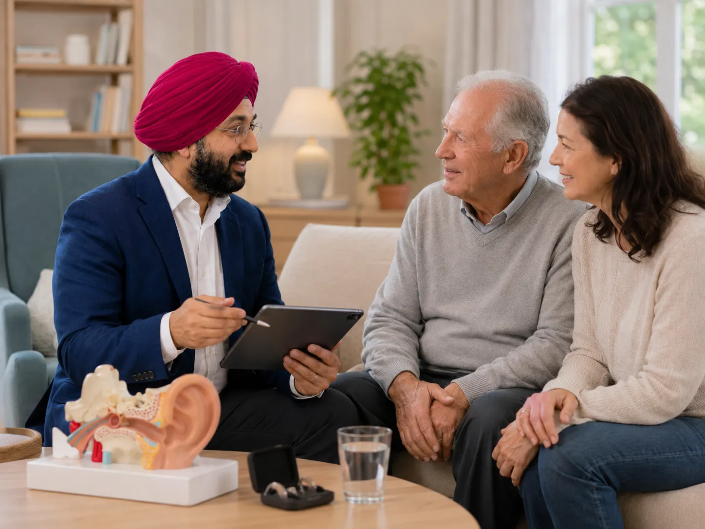 Family and staff communication support for aged care hearing loss